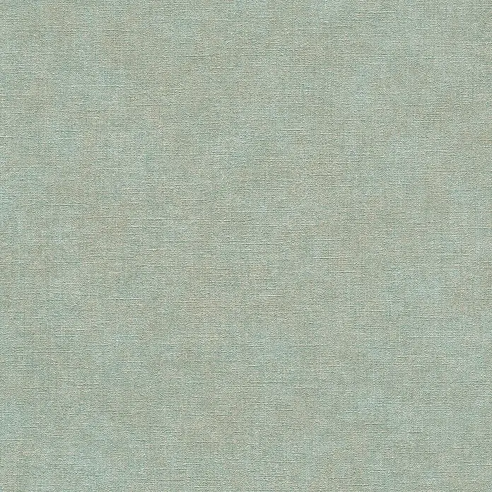 A.S. Création Pintwalls 2 Vliestapete - Grün-Blau-Grau, Uni, 10,05 x 0,53 m - Feine, blaue Textur. Das Bild zeigt eine gleichmäßige, textile Oberfläche mit einer subtilen Farbmischung und einer dezenten Struktur für Hintergründe.