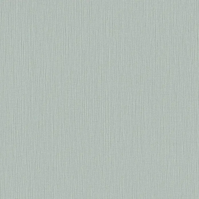 A.S. Création Michalsky Metropolis Vliestapete - Grau-Blau, Uni, 10,05 x 0,53 m - Feine Leinwandstruktur in sanftem Blaugrün. Die textile Oberfläche bietet eine elegante, dezente Textur für Hintergründe oder Designelemente.