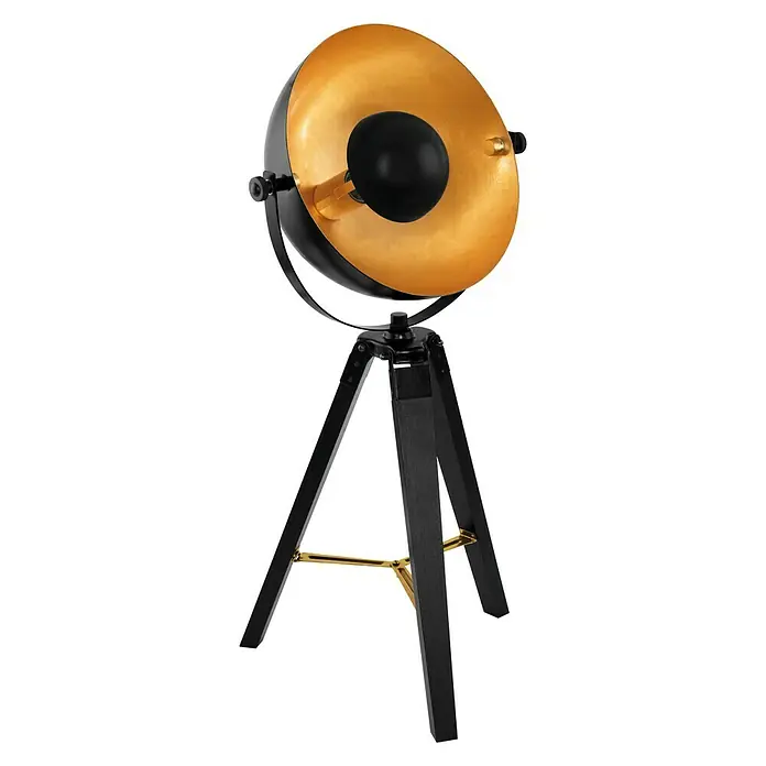Eglo Tischleuchte Covaleda - 60 W, Gold, Schwarz, E27 - Eine elegante Stativlampe in Schwarz und Gold. Perfekt für ein stilvolles Ambiente mit ihrem einzigartigen Design.