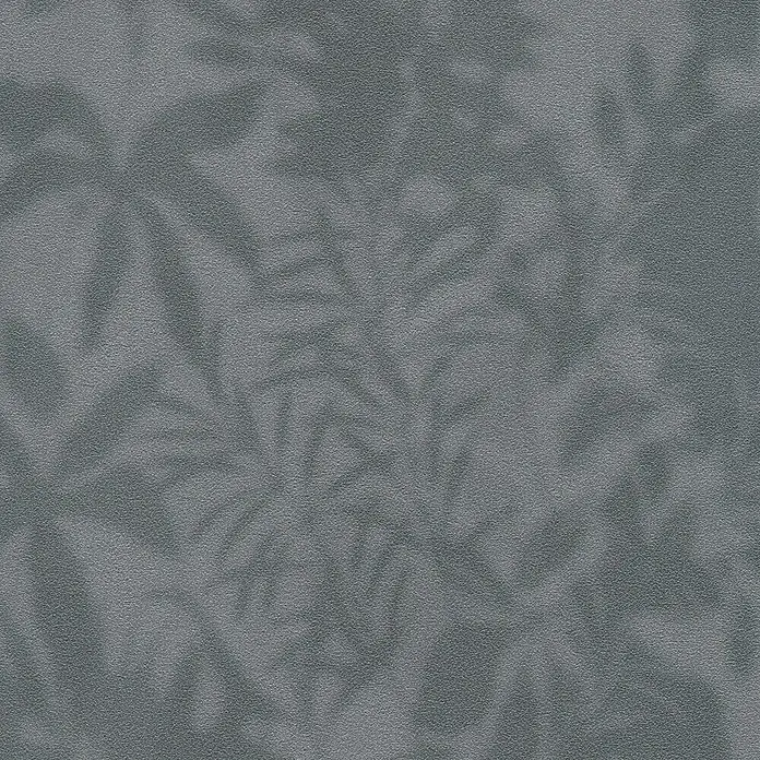 A.S. Création Daniel Hechter 7 Vliestapete Florale Schatten - Grau-Schwarz, Floral, 10,05 x 0,53 m - Graue Textur mit Blattmuster. Eine subtile und elegante Oberfläche für Hintergründe oder Designprojekte.