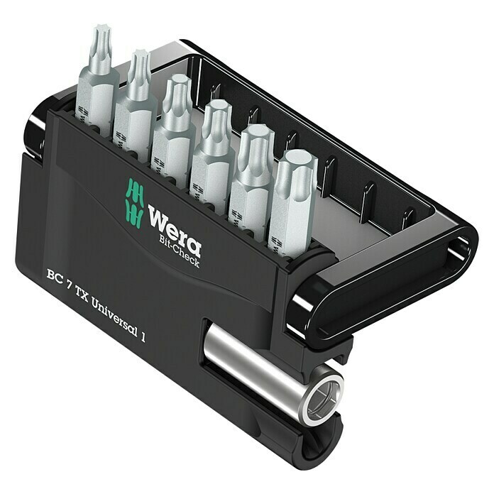 Wera Classic Bit-Set Mini-Check Torx7 -tlg., Innen-TORX®-Schrauben Front View