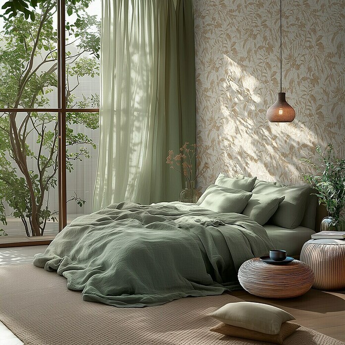 A.S. Création Metropolitan Stories Hot Spots Vliestapete MS Hot Spots (Creme/Beige-Metallic, Floral, 10,05 x 0,53 m) | BAUHAUS