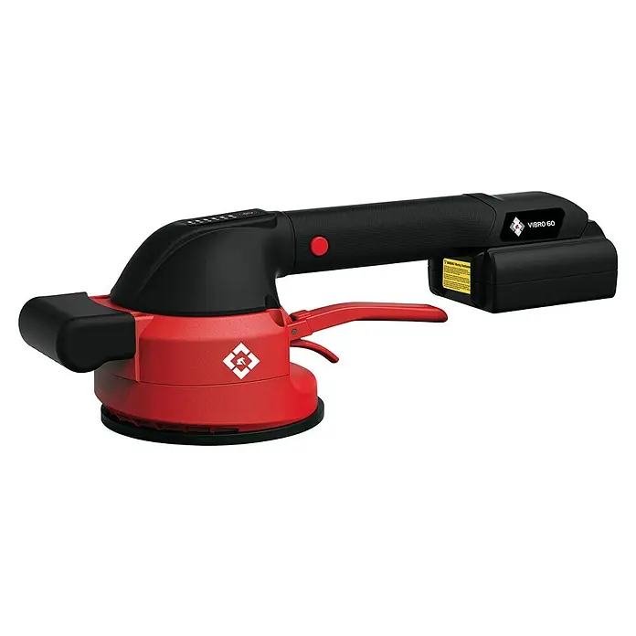 Heka Akku-Fliesenrüttler Vibro 60 - 16,8 V, 2 Akkus, 2 Ah - Das Rubi Vibro 60-Werkzeug zum Nivellieren und Verlegen von Fliesen mit vibrationsgestützter Technologie für optimale Ergebnisse.