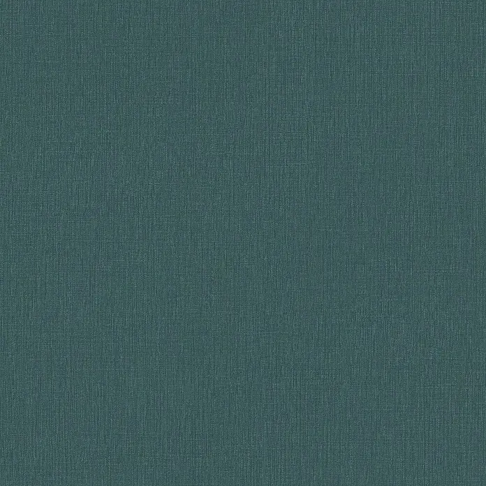 A.S. Création Daniel Hechter 7 Vliestapete - Blau-Grün, Uni, 10,05 x 0,53 m - Nahaufnahme eines blauen Stoffes mit feiner Webstruktur, ideal für Textilien oder als Hintergrund. Die Textur verleiht Tiefe und Eleganz.