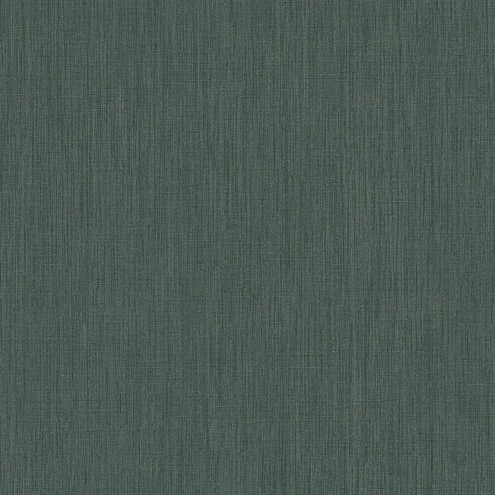A.S. Création Daniel Hechter 7 Vliestapete - Grün, Uni, 10,05 x 0,53 m - Dunkelgraues Textilgewebe mit feiner Leinwandstruktur. Ein schlichter und eleganter Hintergrund für vielfältige Anwendungen.