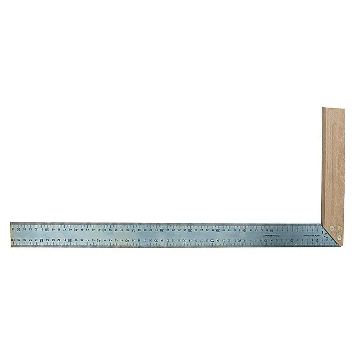 Heka Tischlerwinkel - 90 °, 600 mm - Tischlerwinkel aus Metall und Holz, Präzisionswerkzeug für Schreiner und Heimwerker, Made in Germany, für exakte Winkelmessungen und Zuschnitte.