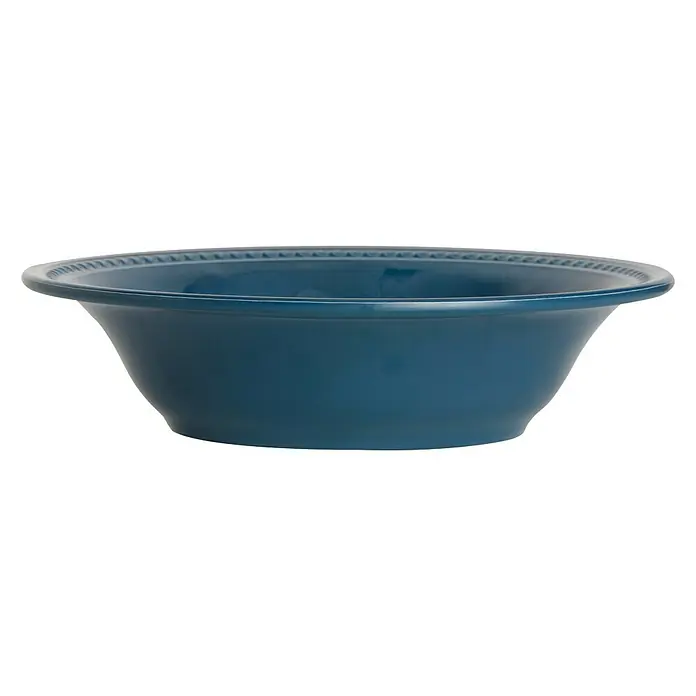 Marine Business Harmony Plato redondo Lagoon - 6 ud., Diámetro: 21 cm, Plástico, Azul - Toma de un tazón de sopa de cerámica azul marino, perfecto para el uso diario.