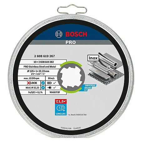 Bosch Professional X-Lock Trennscheibe Standard for Inox