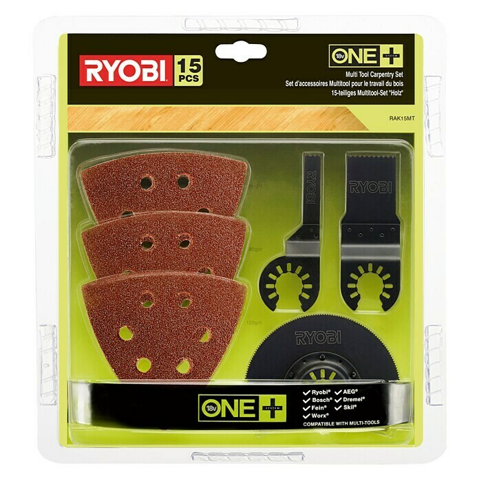 Ryobi Set de accesorios multiuso RAK15MT (15 piezas)