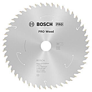 Bosch List krožne žage Standard za les (165 mm, Izvrtina: 20 mm, Število zobcev: 48 kos)