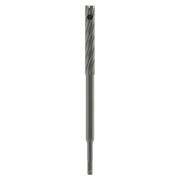 Bosch Metallbohrer Rebar Cut - 1 Stk., Durchmesser Bohrer: 18 mm - Bild einer Stirnfräsers, ein Werkzeug zum Fräsen von Oberflächen, mit spiralförmigen Schneiden für präzise und effiziente Materialabtragung.