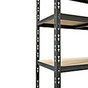 Regalux Metallregal (H x B x T: 180 x 90 x 40 cm, Traglast pro Boden: 175 kg, Anzahl Böden: 5 Stk., Stecken, Blau-Grau) | BAUHAUS