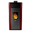 FreePoint Pelletofen Tesis 23 (4,7 - 22,8 kW, Raumheizvermögen: 112,8 - 547,2 m³, Bordeaux)