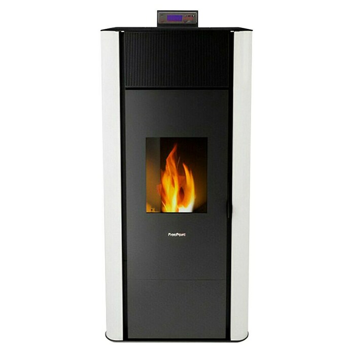 FreePoint Estufa de pellets (4,7 - 22,8 kW, Volumen de calefacción: 112,8 - 547,2 m³, Blanco)