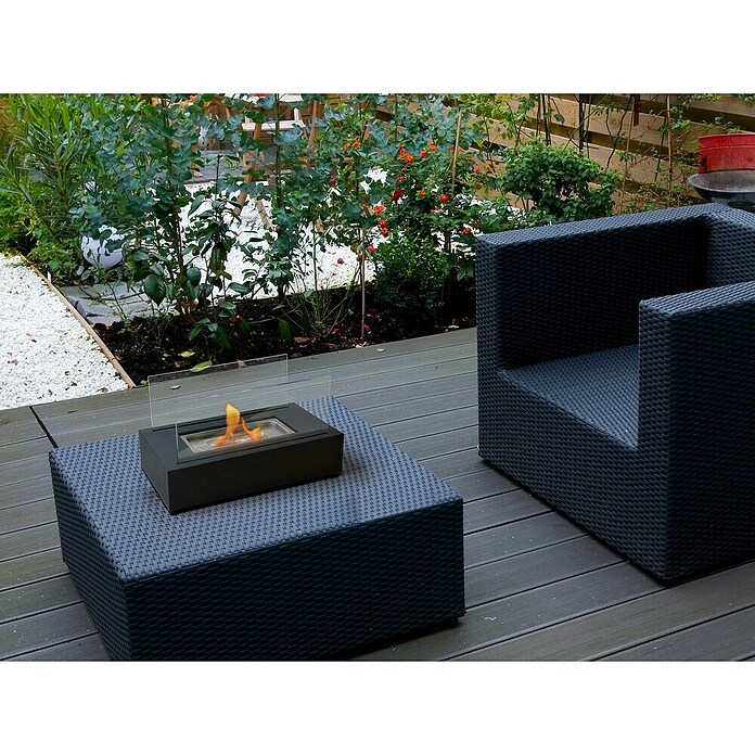 Purline Chimenea de bioetanol Algeiros (18 x 35 x 15 cm, Negro) | BAUHAUS