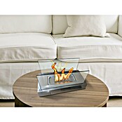 Purline Chimenea de bioetanol Algeiros (18 x 35 x 15 cm, Plateado) | BAUHAUS