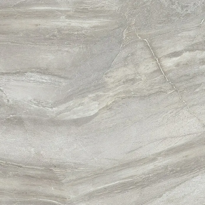 Opiart Feinsteinzeugfliese Gris - 59,7 x 59,7 cm, Hellgrau, Glänzend - Graue Marmorfliese mit subtilen Adern für ein elegantes und zeitloses Bodendesign. Vielseitig einsetzbar für moderne Wohnräume.
