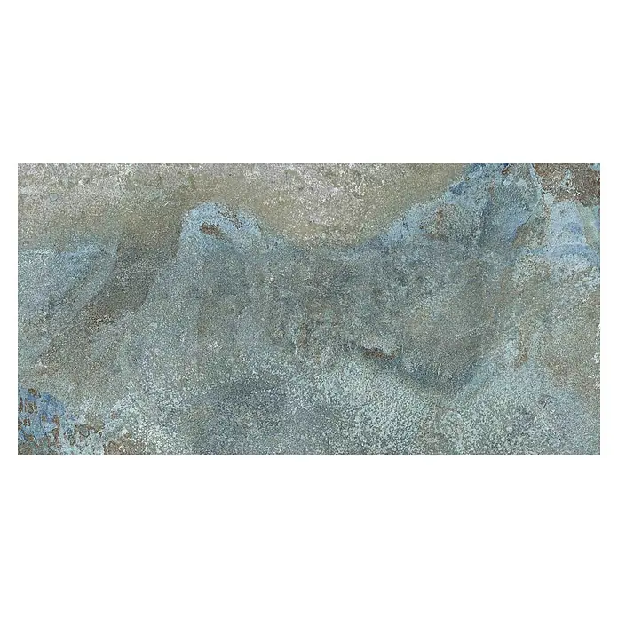 Feinsteinzeugfliese Tivoli Stone - 29,7 x 59,7 cm, Blau, Glänzend - Abstrakte Darstellung einer Steinzeugfliese mit vielfältigen Texturen und Farbnuancen für moderne Innenräume.