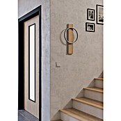 Eglo Boyal Wandleuchte (36 W, L x B x H: 30 x 7,5 x 56 cm, Schwarz/Eichefarben) | BAUHAUS