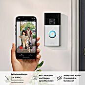 Ring Timbre con cámara Video Doorbell (Niquel, 2.560 x 1.440 píxeles, 2,3 x 6,19 x 12,65 cm) | BAUHAUS