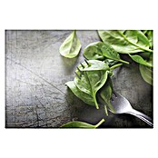 CUCINE Küchenrückwand (Basil on Fork, 60 x 40 cm, Stärke: 6 mm, Einscheibensicherheitsglas (ESG))