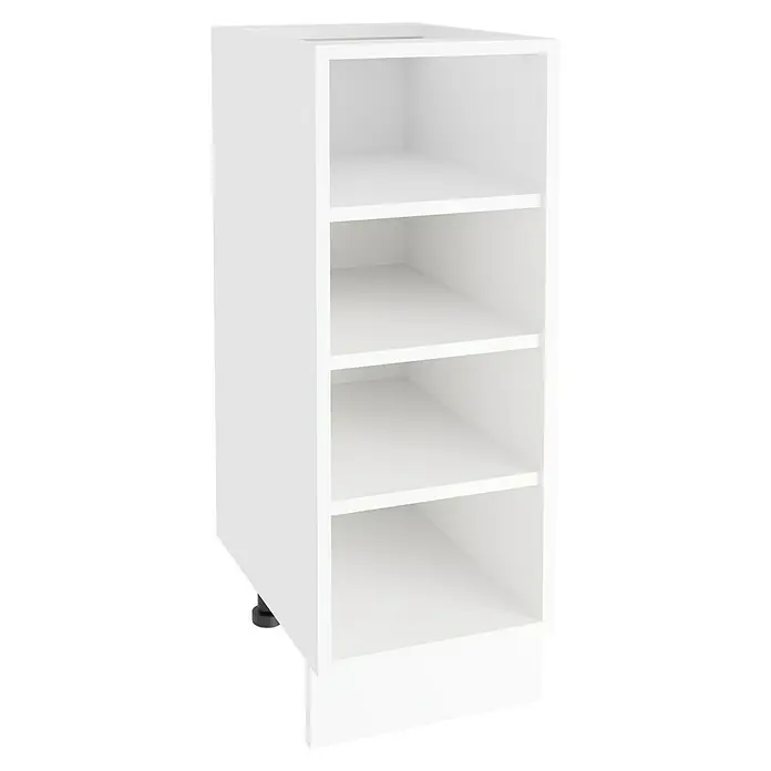 VCM Esilo Standregal - L x B x H: 46 x 30 x 82 cm, Weiß - Ein weißes Regal mit vier Fächern bietet viel Stauraum für Ihre Gegenstände und passt gut in moderne Einrichtungen.