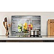 CUCINE Küchenrückwand (Fruity Lemonade, 60 x 40 cm, Stärke: 6 mm, Einscheibensicherheitsglas (ESG))
