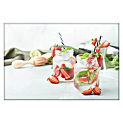 CUCINE Küchenrückwand (Strawberry Lemonade, 60 x 40 cm, Stärke: 6 mm, Einscheibensicherheitsglas (ESG))