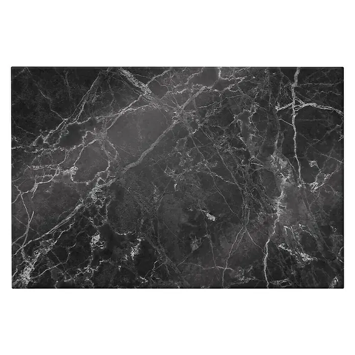 CUCINE Küchenrückwand - Black Marble, 60 x 40 cm, Stärke: 6 mm, Einscheibensicherheitsglas (ESG) - Elegante schwarze Marmorplatte mit filigranen weißen Adern. Perfekt für stilvolle Akzente im Wohnbereich und dekorative Oberflächen.