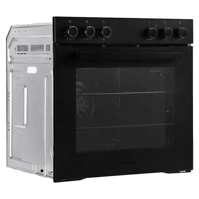 Respekta Einbauherd-Set Jonas - Anzahl Beheizungsarten: 7 Stk., Schwarz - Hier ist ein freistehender Backofen in elegantem Schwarz, der sowohl Funktionalität als auch modernes Design in die Küche bringt.