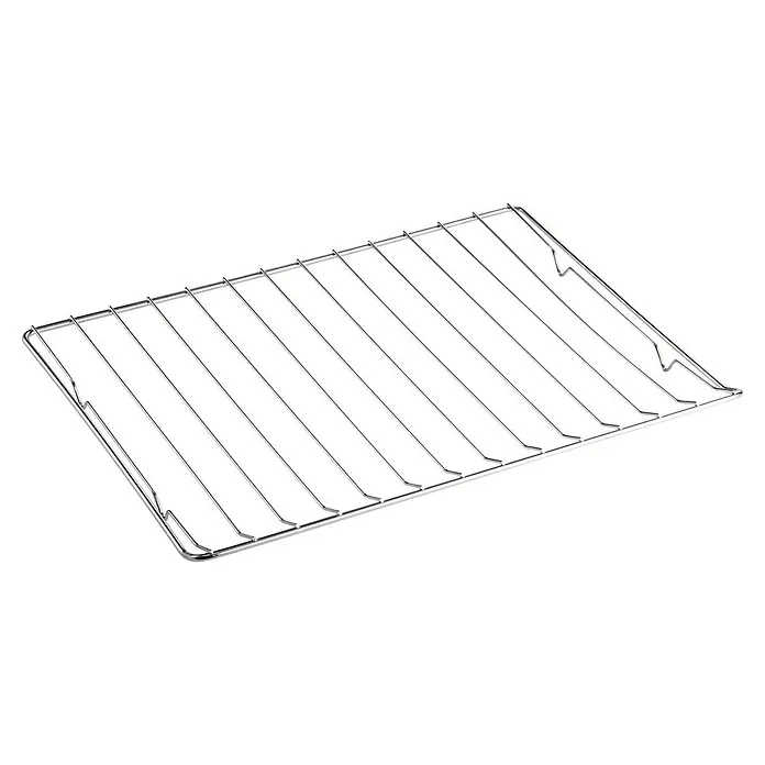 Respekta Einbaubackofen Janis - Anzahl Beheizungsarten: 7 Stk., Volumen Backofen: 72 l - Metallrost mit parallelen Stäben und erhöhten Rändern. Ideal für Backöfen oder Grills, robust und leicht zu reinigen für perfekte Kochergebnisse.