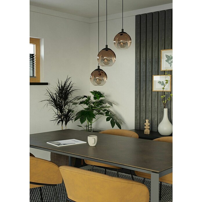 Eglo Lámpara colgante Ariscani 1 (60 W, L x An x Al: 42,5 x 42,5 x 110 cm, Cobre, E27) | BAUHAUS