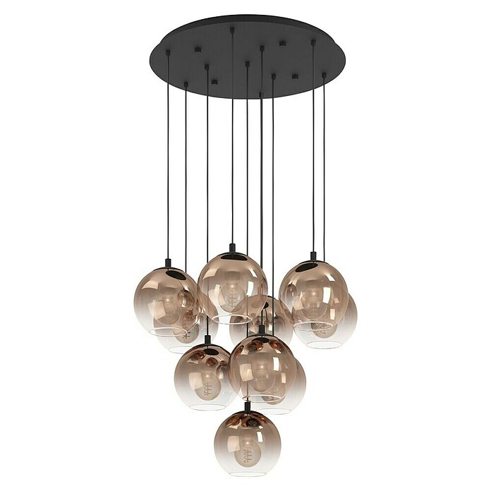 Eglo Hanglamp ARISCANI 1 (60 W, l x b x h: 64,5 x 64,5 x 110 cm, Koper, Zwart, E27) | BAUHAUS