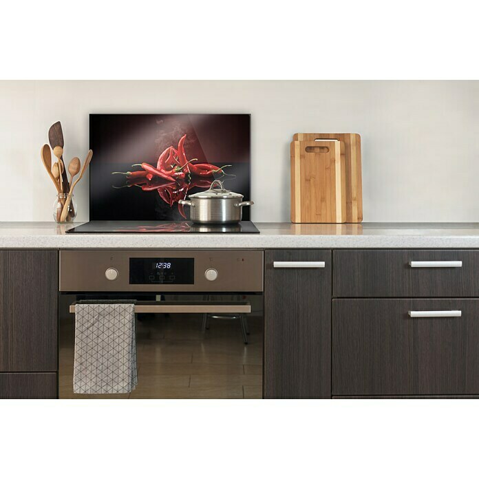 CUCINE Küchenrückwand (Hot Chili, 60 x 40 cm, Stärke: 6 mm, Einscheibensicherheitsglas (ESG))