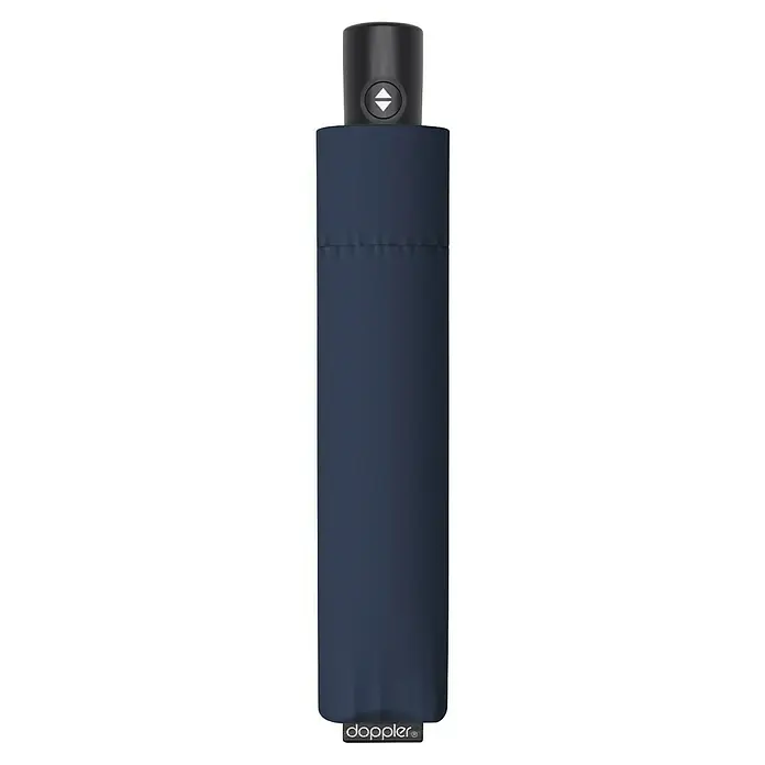 Doppler Taschenschirm Zero Magic - Deep Blue, Durchmesser Bespannung: 97 cm, Länge: 26 cm - Ein dunkelblauer Doppler-Taschenschirm, kompakt und stilvoll für zuverlässigen Schutz bei jedem Wetter.