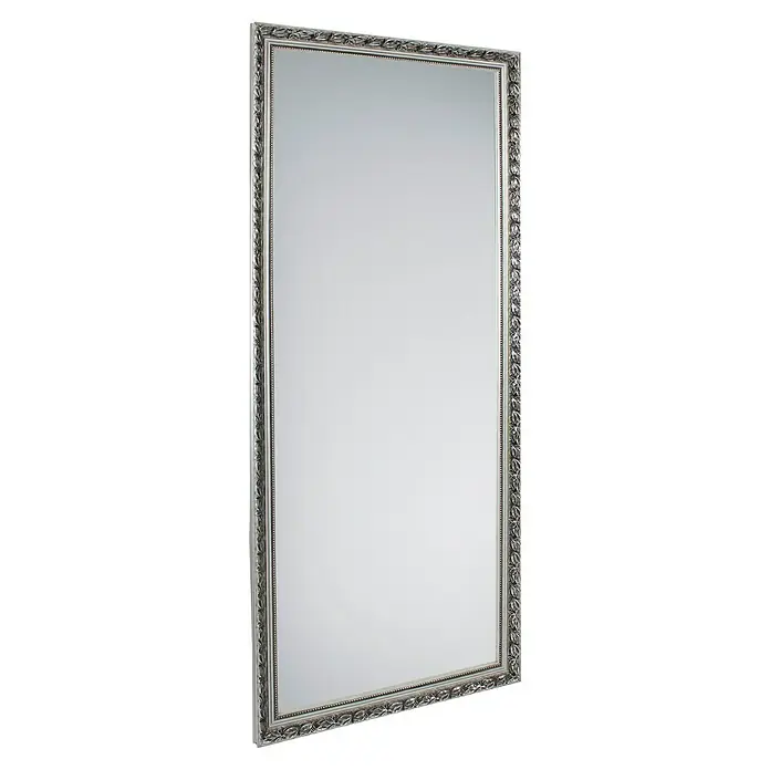 Rahmenspiegel Sonja - 70 x 170 cm, Silber, Holz - Eleganter Spiegel mit silbernem Rahmen, der jedem Raum einen Hauch von Raffinesse verleiht. Perfekt, um Stil und Funktionalität zu kombinieren.