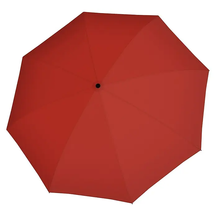 Doppler Taschenschirm Fiber Golf Trekking - Uni Marine, Durchmesser Bespannung: 120 cm, Länge: 40 cm - Roter Regenschirm von oben, zeigt die kräftige Farbe und die achteckige Form, ideal für stilvollen Schutz vor Regen.