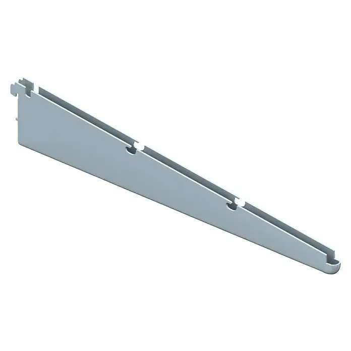 Element System Twin Drahtbodenträger - Länge: 32 cm, Belastbarkeit: 30 kg, Weiß/Aluminium - Metallregalträger zur Wandmontage. Der Regalträger ist stabil und langlebig für verschiedene Regalböden.