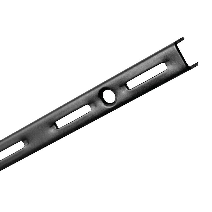 Element System Wandschiene EL 50 (Länge: 14,5 cm, Schwarz, Passend für: Träger mit Raster 50 mm, Einlochsystem) | BAUHAUS