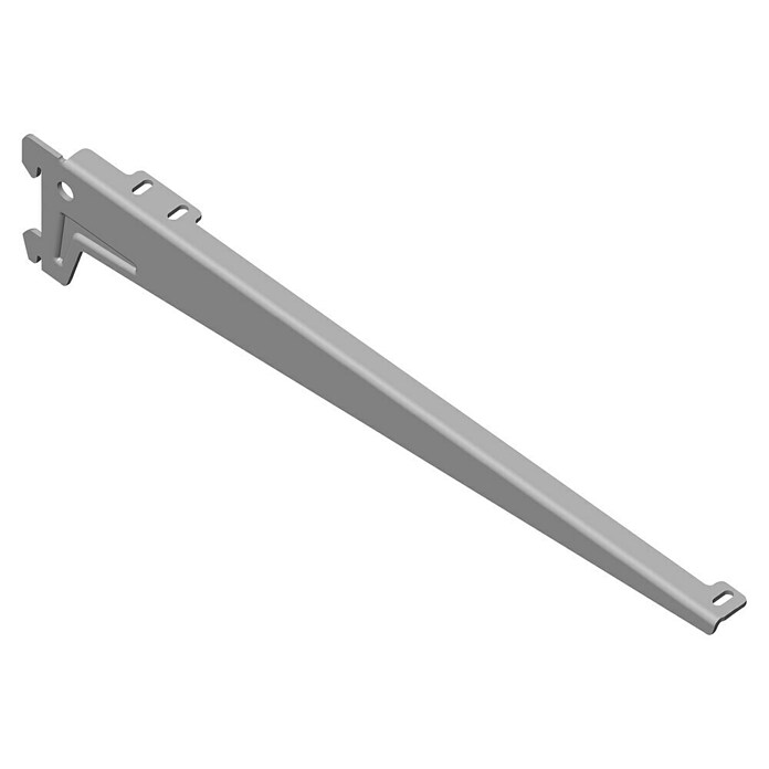 Element System Winkelträger (38 cm, Weiß/Aluminium, Belastbarkeit: 55 kg)