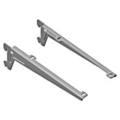 Element System Winkelträger (23 cm, Weiß/Aluminium, Belastbarkeit: 55 kg)