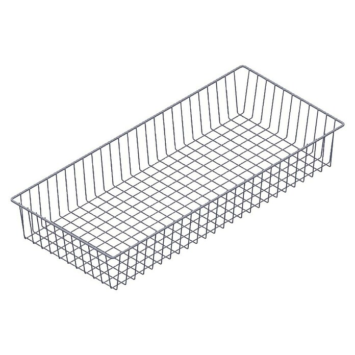 Element System Drahtkorb (35 x 80 cm, Ohne Auszug, Weiß/Aluminium)