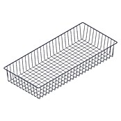 Element System Drahtkorb (35 x 80 cm, Ohne Auszug, Weiß/Aluminium)