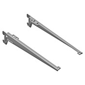 Element System Winkelträger (33 cm, Weiß/Aluminium, Belastbarkeit: 55 kg)