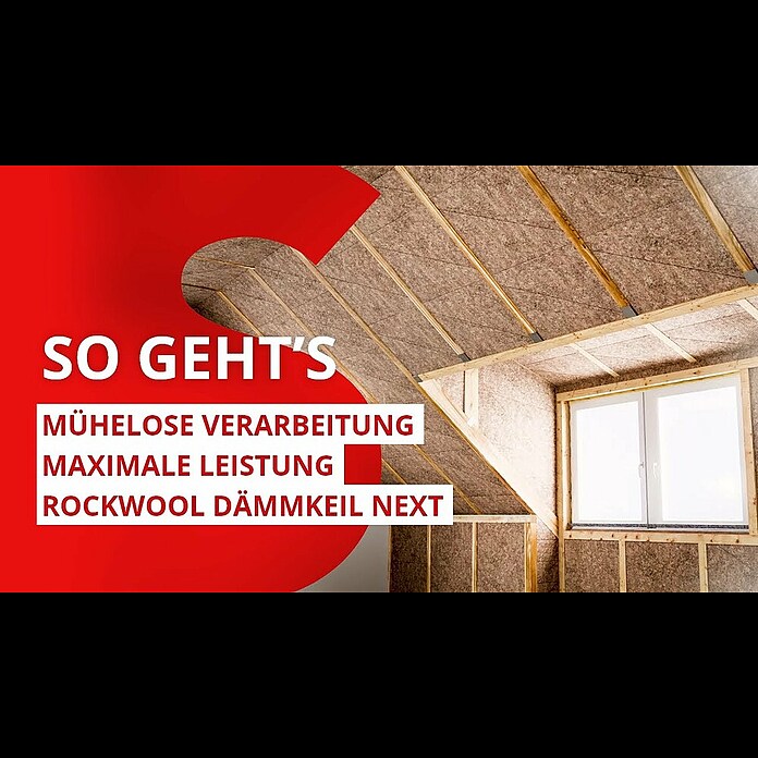 Rockwool Steinwolle Dämmkeil Next (Stärke: 140 mm, Wärmeleitfähigkeit: 0,035 W/(mK)) | BAUHAUS