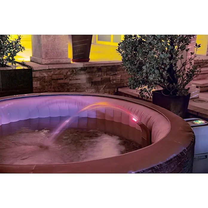 Bestway Lay-Z-Spa Schwalldusche Xtras LED - Passend für: Bestway® AirJet™, AirJet Plus™ & UltraFit™ - Whirlpools - Aufblasbarer Whirlpool mit Wasserfontäne und stimmungsvoller Beleuchtung für entspannende Stunden im Freien.