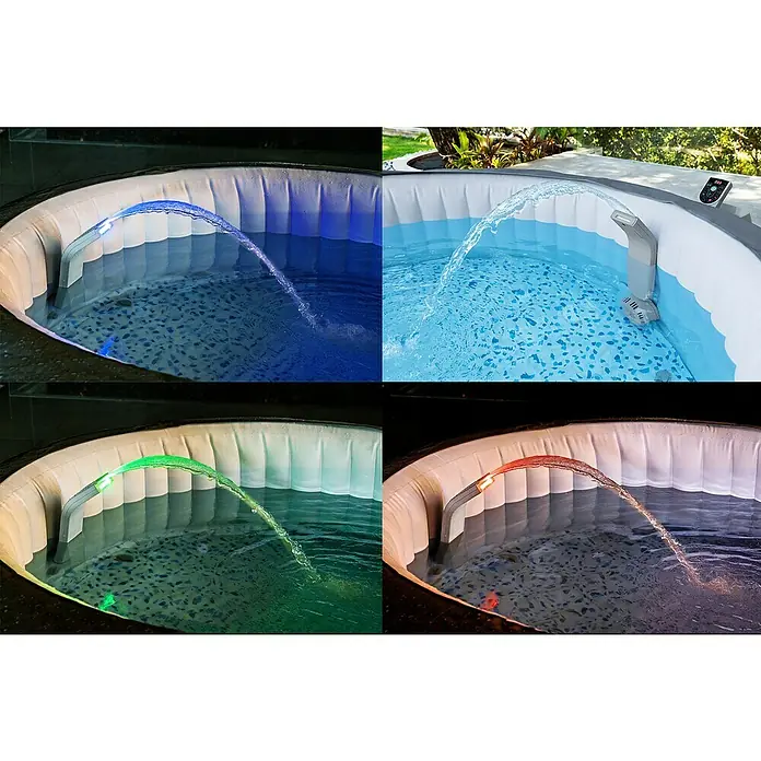 Bestway Lay-Z-Spa Schwalldusche Xtras LED - Passend für: Bestway® AirJet™, AirJet Plus™ & UltraFit™ - Whirlpools - Aufblasbarer Whirlpool mit LED-Beleuchtung in verschiedenen Farben, die für eine entspannende Atmosphäre sorgen.