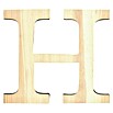 Artemio Letra de madera (Motivo: H, L x An x Al: 19 x 1 x 19 cm, Madera)