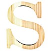 Artemio Letra de madera (Motivo: S, L x An x Al: 19 x 1 x 19 cm, Madera)