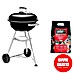 Weber Barbacoa redonda con tapa Compact Kettle 47 + Briquetas 